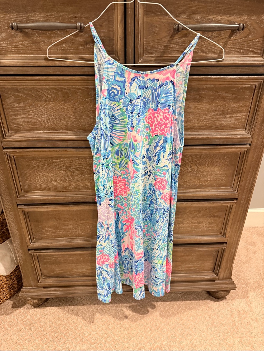 Lilly Pulitzer Multicolor Tropical Print Spaghetti Strap Dress